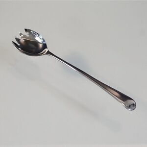 Sheffield England Salad Serving Spoon Fork Spork Chrome Plate